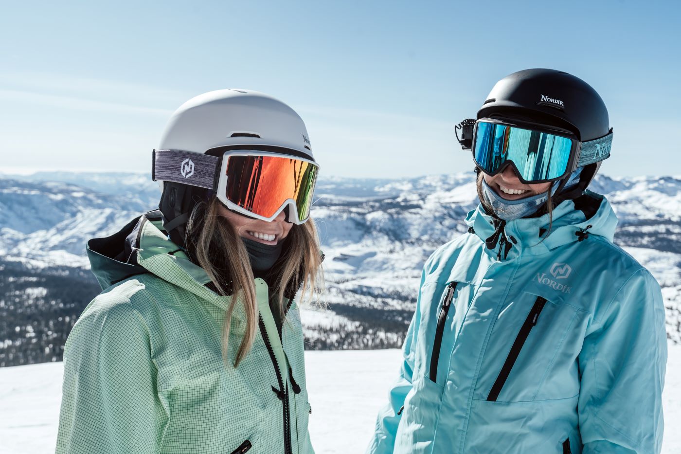 Blue and white store ski goggles